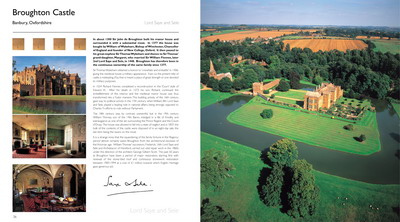 Broughton Castle page in book